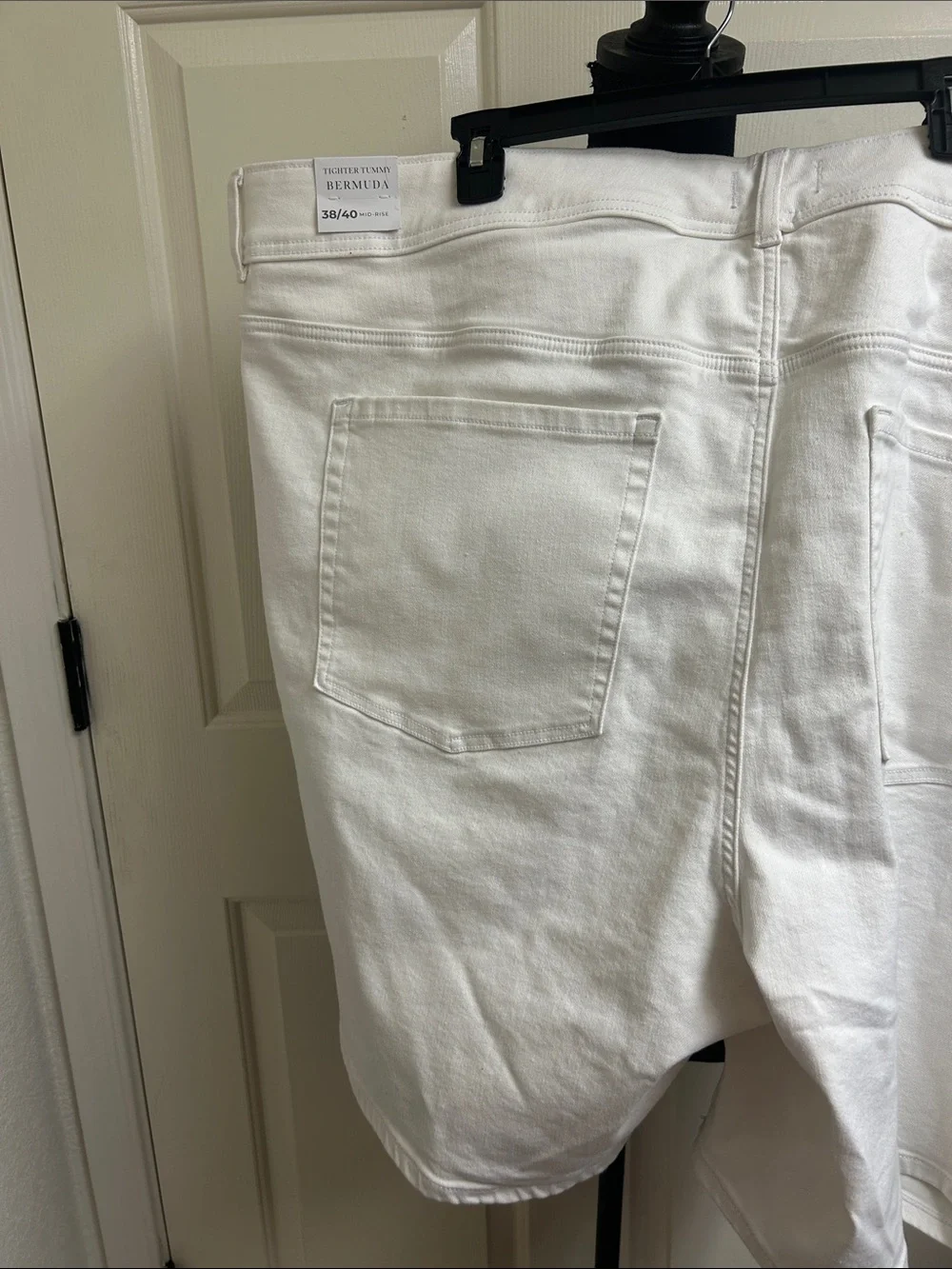 Lane Bryant plus-size white denim bermuda shorts, Size 38/40, New with tags